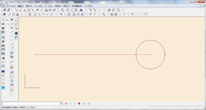 2.「交点追加」機能で点を追加したい線をクリック