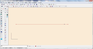 1.「線分割」機能で、点を追加したい線の端点付近をクリックしてから、端点からの指定距離を入力して線を分割
