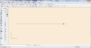 2.「一本化」機能で分割された2本の線を順にクリック