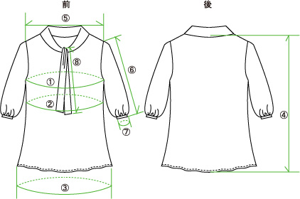 ボウタイ付きブラウス型紙と作り方 株式会社ジェイシーシステム
